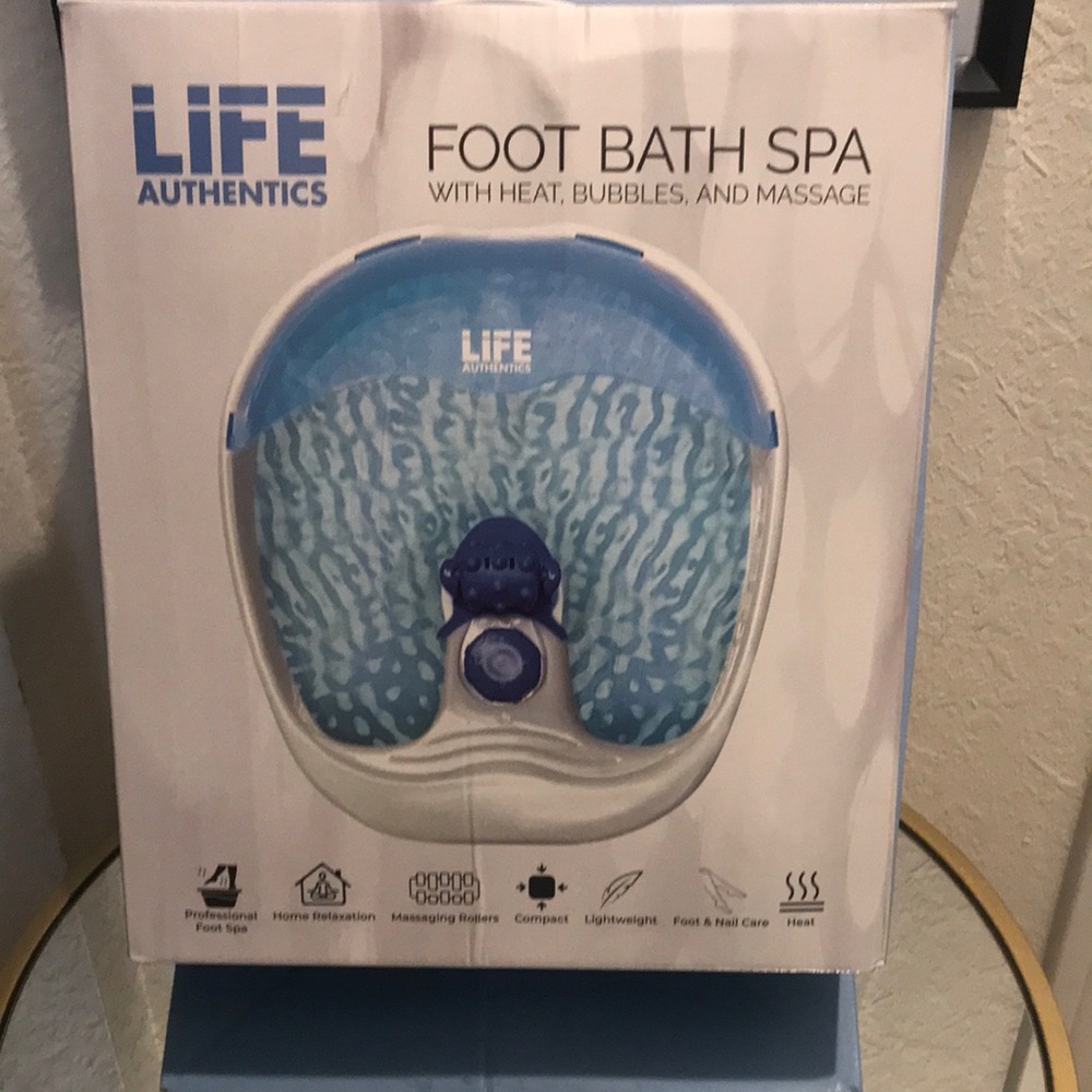 Life Authentics Foot Bath Spa - Blue and White